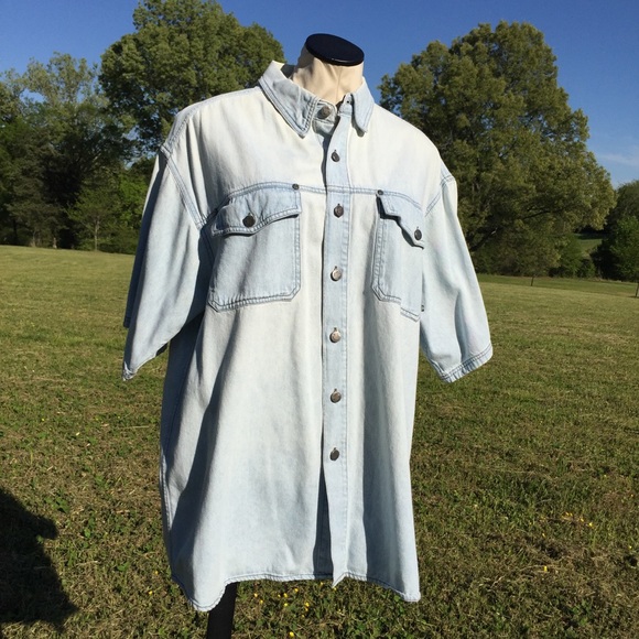 Vintage Harley Davidson Denim Shirt Hong Kong XL - Picture 1 of 9